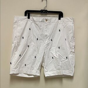 Polo by Ralph Lauren White Logo Shorts
